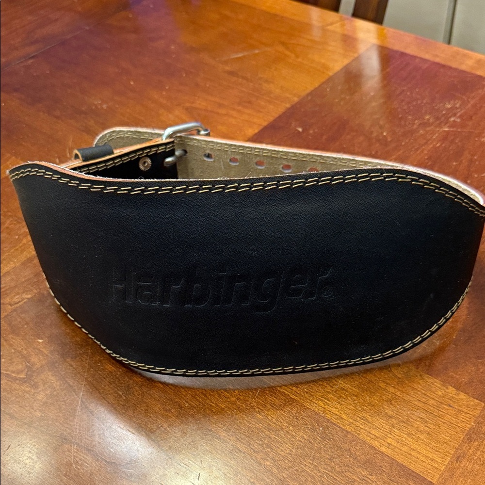 Harbinger Black Leather Weightlifting Belt